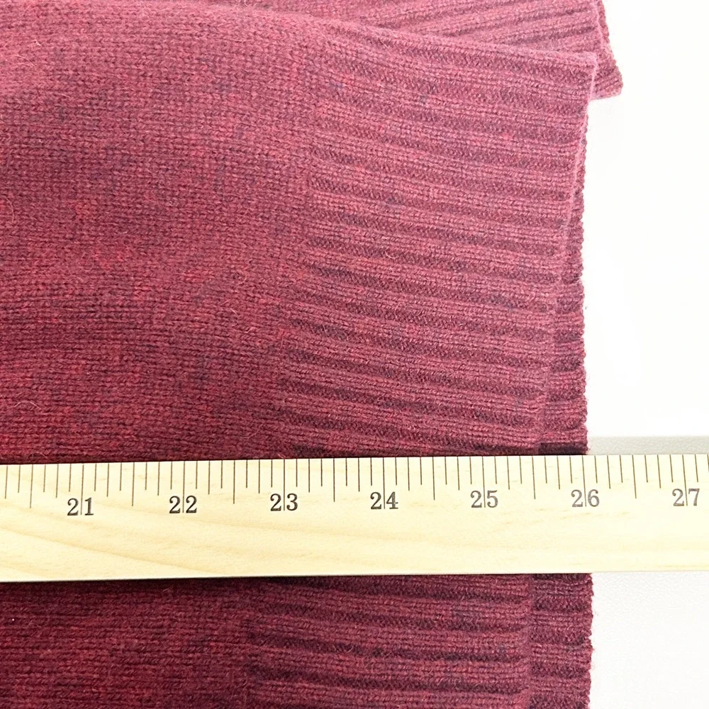 Banana Republic Mens Cozy 100% Cashmere V Neck Pullover‎ Sweater Size M Burgundy